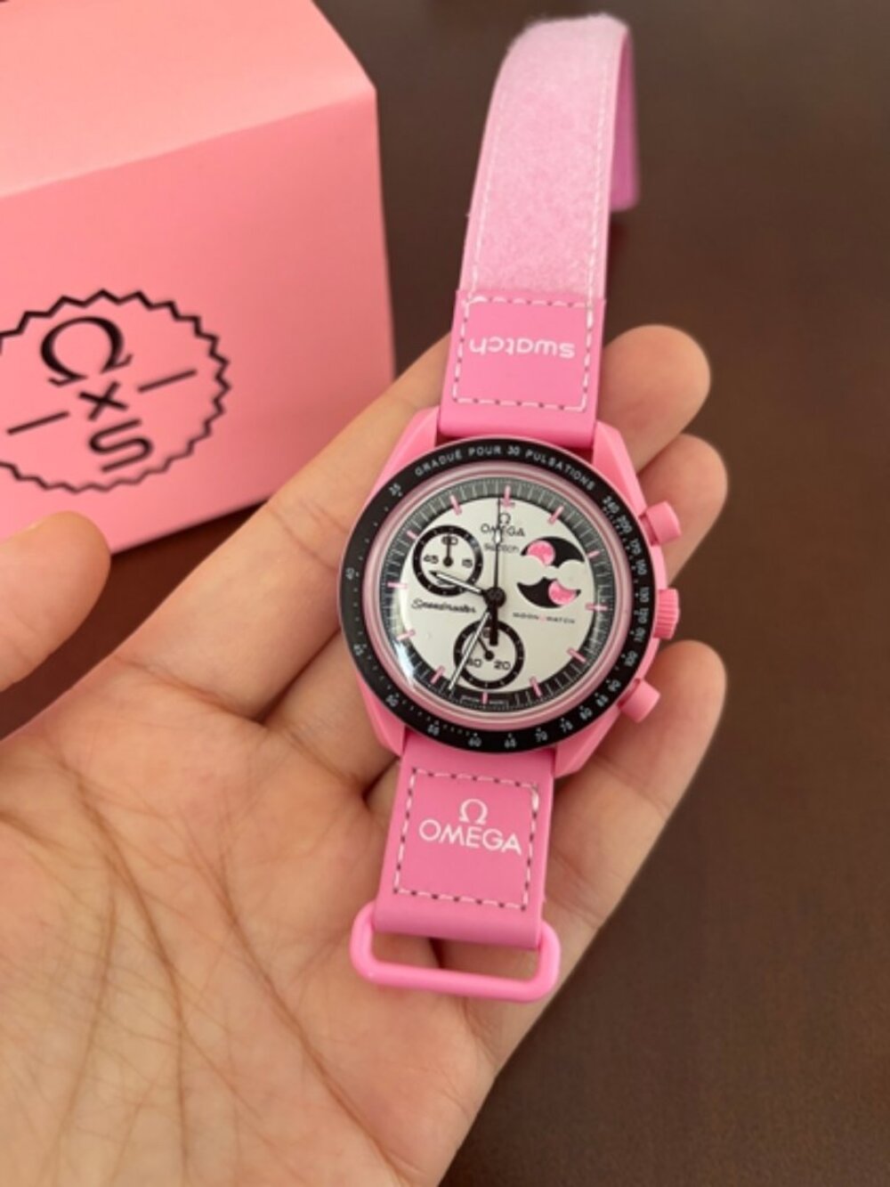 🍀 OMEGA🍀  pink battery watch